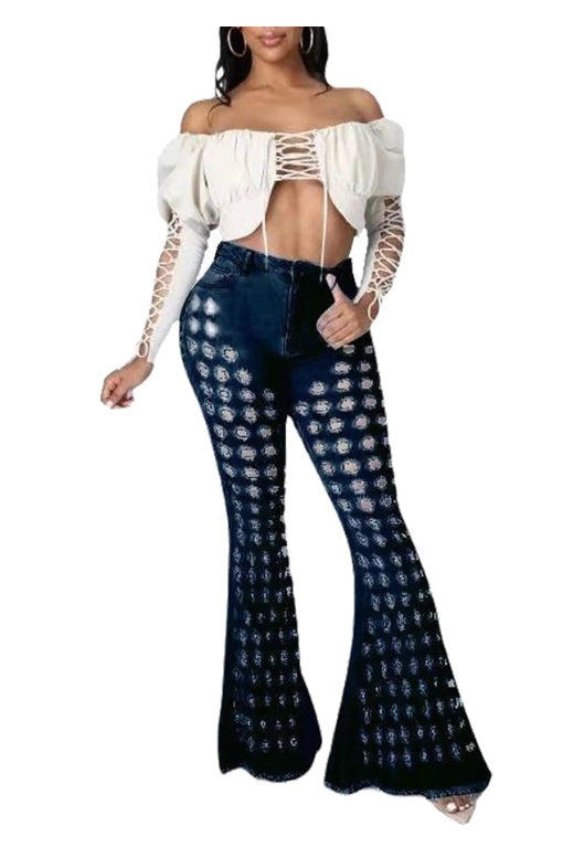 Ripped Patchwork Jeans