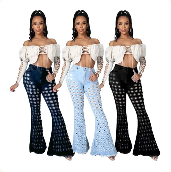 Ripped Patchwork Jeans