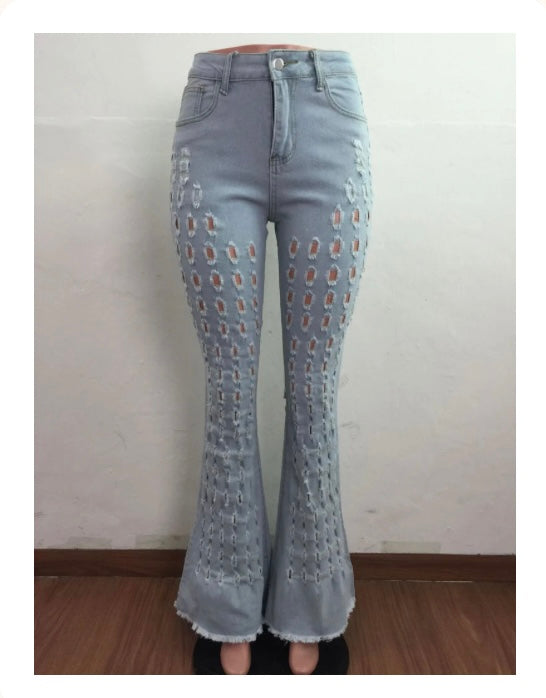 Ripped Patchwork Jeans