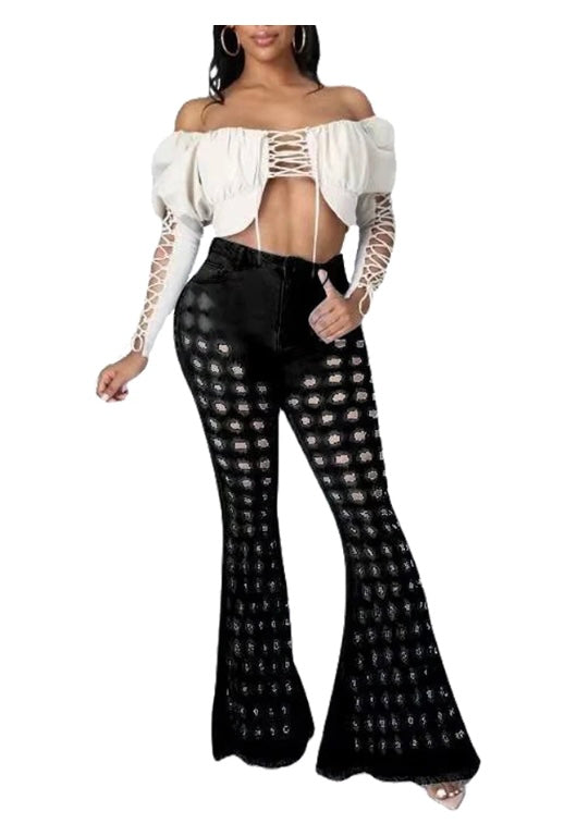 Ripped Patchwork Jeans